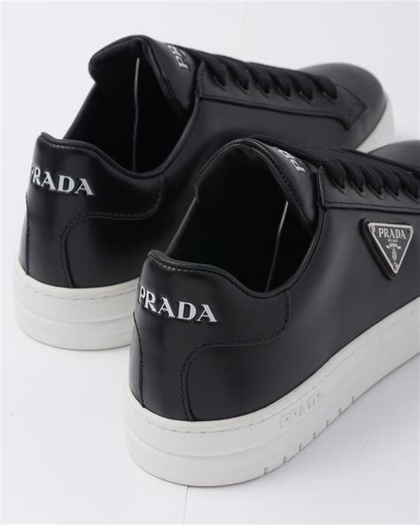 mens prada white leather sneakers|black chunky prada shoes.